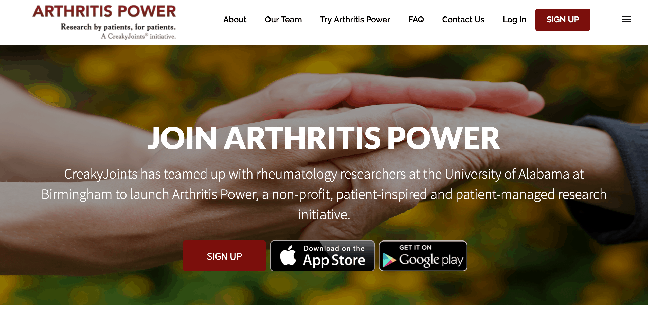 Arthritis Power Microsite