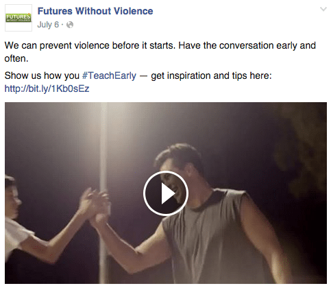 Futures Without Violence Teach Him Early Facebook Video